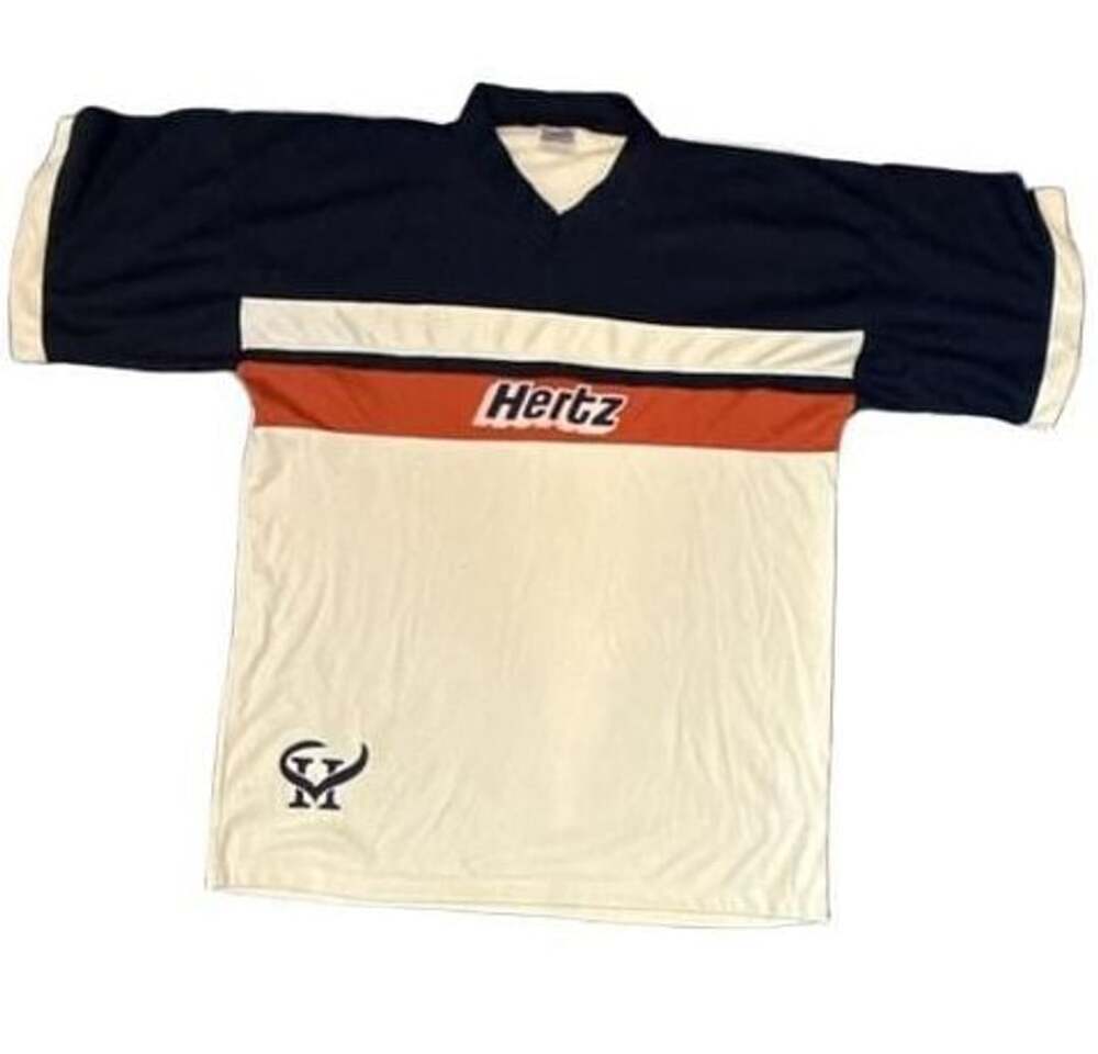 Essa Bros Hertz Jersey Size L Vintage Colorblock V-Neck